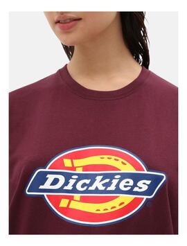 Camiseta Dickies Horseshoe maroon de mujer