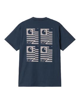 Camiseta Carhartt Wip S/S Stamp State blue/grey de hombre