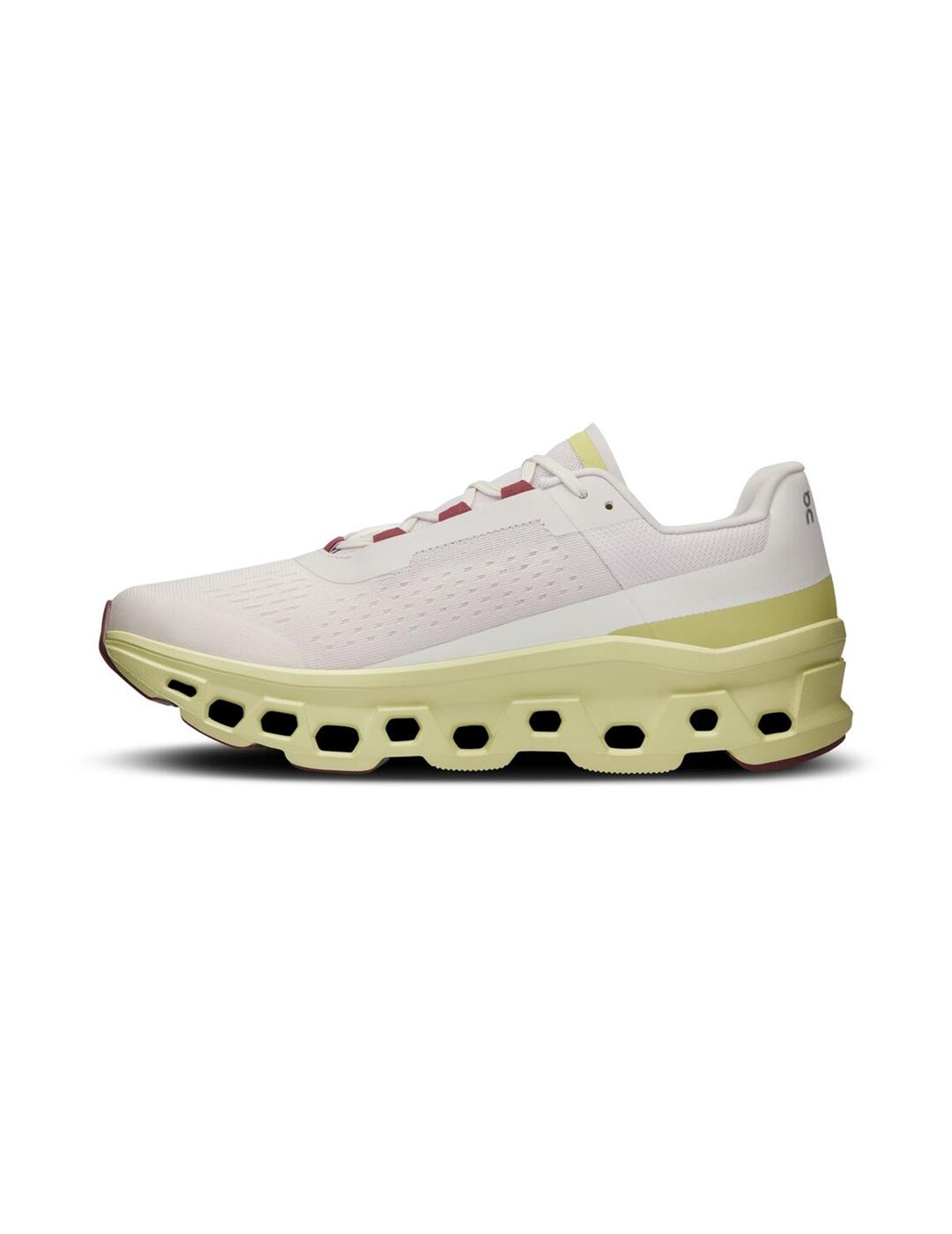 On Running Cloudmonster 1 blanco amarillo hombre