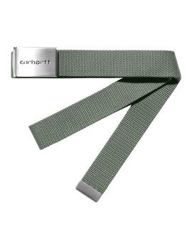 Cinturón Carhartt Wip Clip Chrome verde de hombre