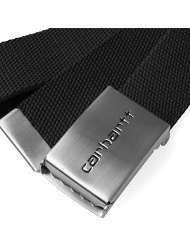 Cinturón Carhartt Wip Clip Belt Chrome negro de hombre