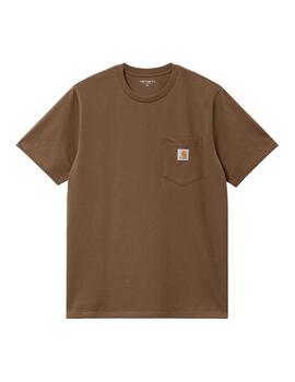 Camiseta Carhartt Wip S/S Pocket marrón de hombre