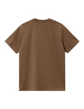 Camiseta Carhartt Wip S/S Pocket marrón de hombre