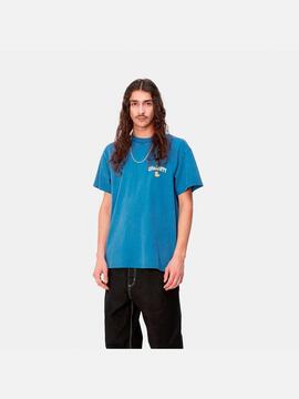 Camiseta Carhartt Wip S/S Duckin azulón lavado de hombre