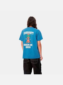 Camiseta Carhartt Wip S/S Duckin azulón lavado de hombre