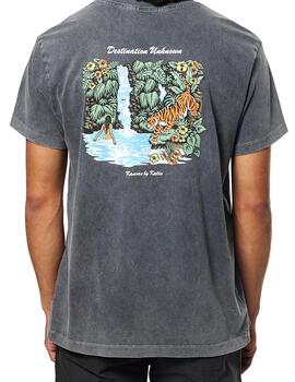 Camiseta Katin Lagoon negra lavada de hombre