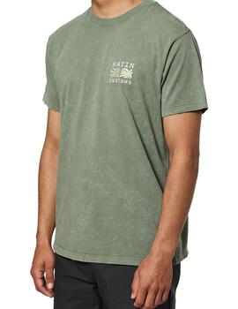 Camiseta Katin Lino verde lavada de hombre