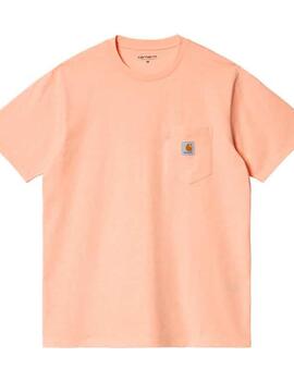 Camiseta Carhartt Wip S/S Pocket Grapefruit/Heathe