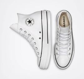 CONVERSE ALL STAR PLATFORM LEATHER HIGH-TOP WHITE