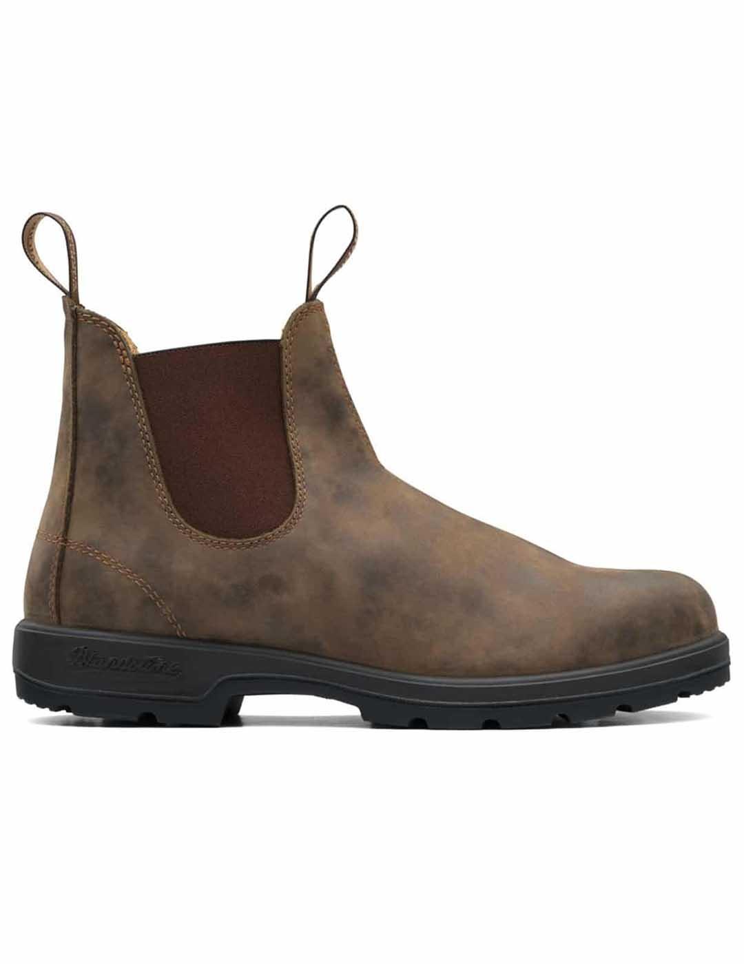 BLUNDSTONE 585 CHELSEA BOOTS RUSTIC BROWN LEATHER