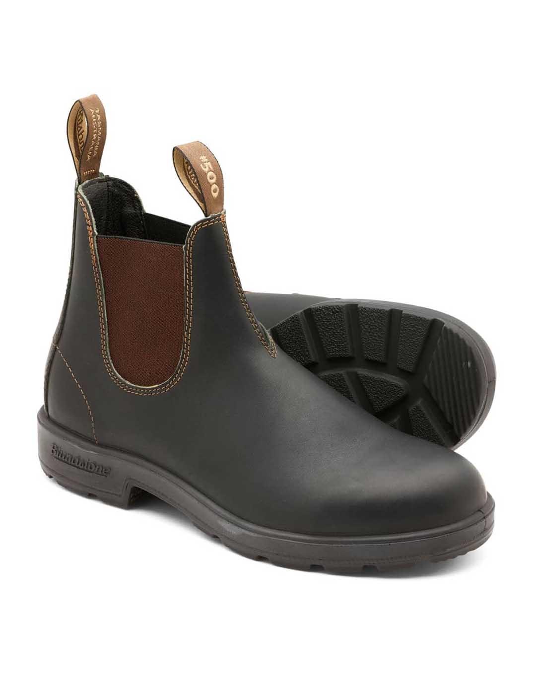 BLUNDSTONE 500 CHELSEA BOOTS STOUT BROWN  LEATHER
