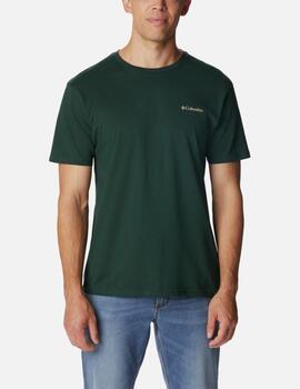 Camiseta Columbia North Cascades Short Verde Para Hombre