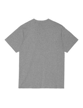 Camiseta Carhartt S/S Script Embroidery gris para hombre