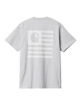 Camiseta Carhartt S/S Label State Flag  Gris para hombre