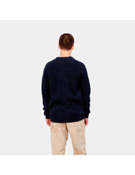 Jersey Carhartt Wip Anglistic Speckled Dark Navy hombre