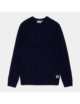 Jersey Carhartt Wip Anglistic Speckled Dark Navy hombre