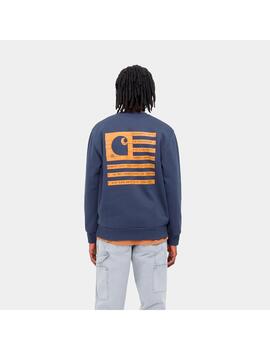 Sudadera Carhartt Wip Label State Flag Enzian hombre