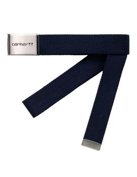 Cinturón Carhartt Wip Clip Belt Chrome Dark Navy para hombre