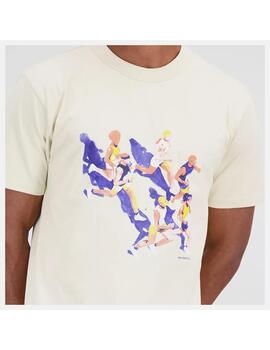 Camiseta New Balance Athletics JRoch Runners Bone de hombre