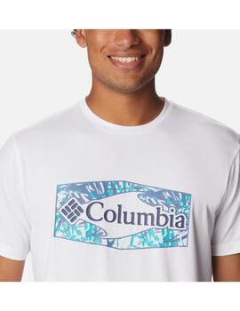 Camiseta Columbia Sun Trek Grph white palmed h de hombre