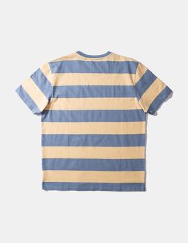 Camiseta Edmmond Faran Stripes Plain steel para hombre
