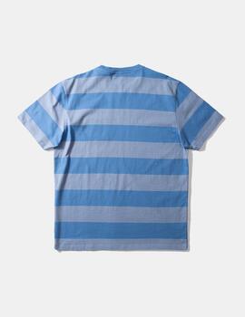 Camiseta Edmmond Faran Stripes Plain blue para hombre