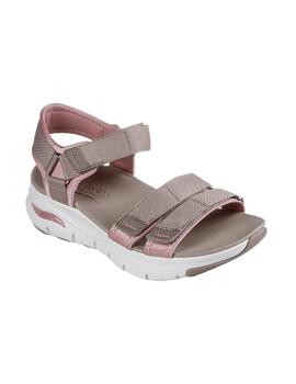 Sandalias Skechers Arch Fit Fresh Bloom Taupe pink de mujer
