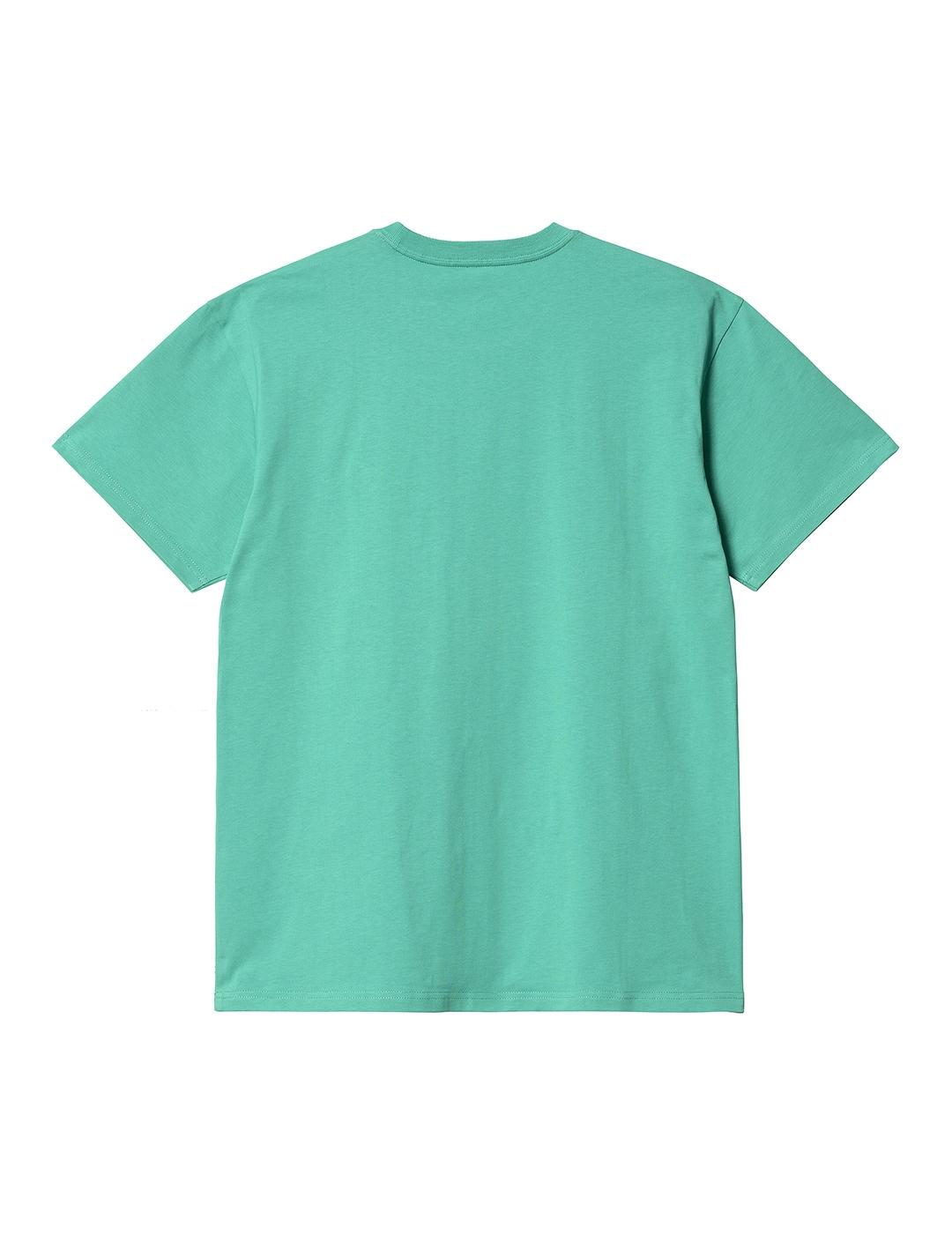 Camiseta Carhartt Wip S/S Chase Aqua Green gold de hombre