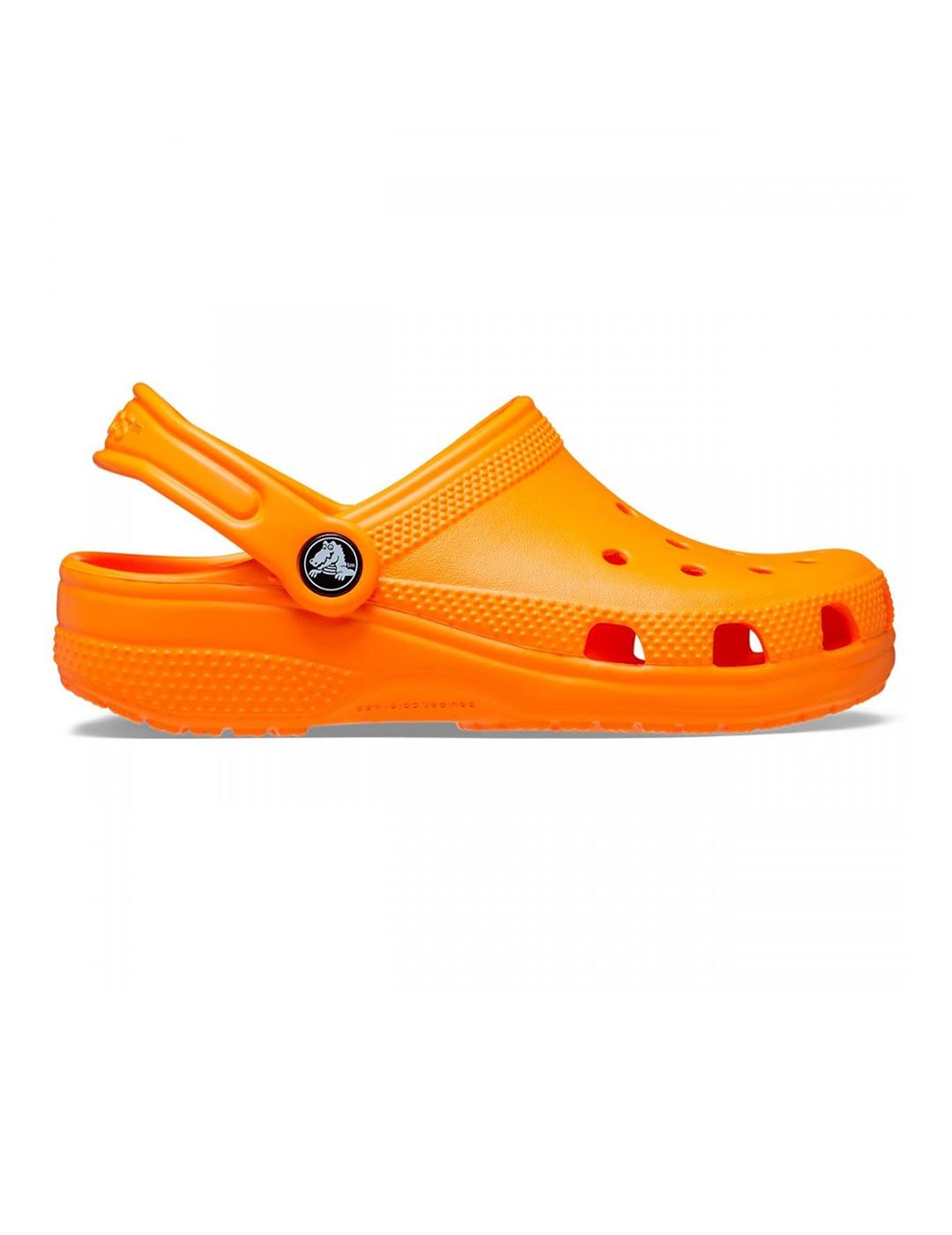 Zuecos Crocs Classic Clog K Orange Zing para niño