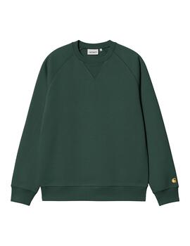 Sudadera Carhartt Wip Chase discovery green / gold