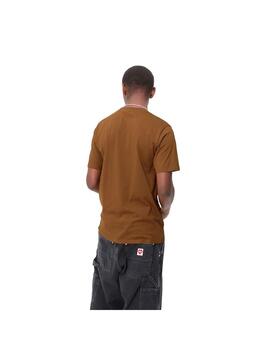 Camiseta Carhartt Wip S/S Script deep h brown/blk de hombre