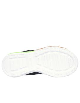 Zapatillas Skechers S Lights Flex Glow Bolt bkbl para niño